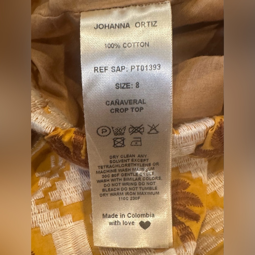 $365 New Johanna Ortiz Canaveral Cropped Top - Picture 9 of 10